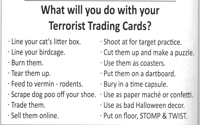 Terrorist cards Instructions