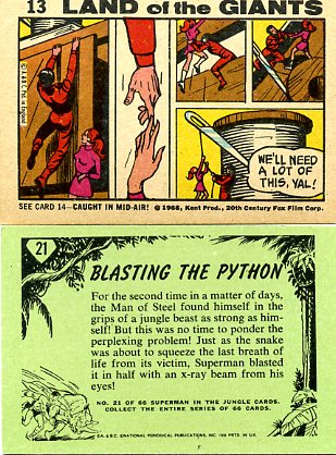 Land of Giants backs, Superman In The Jungle backs